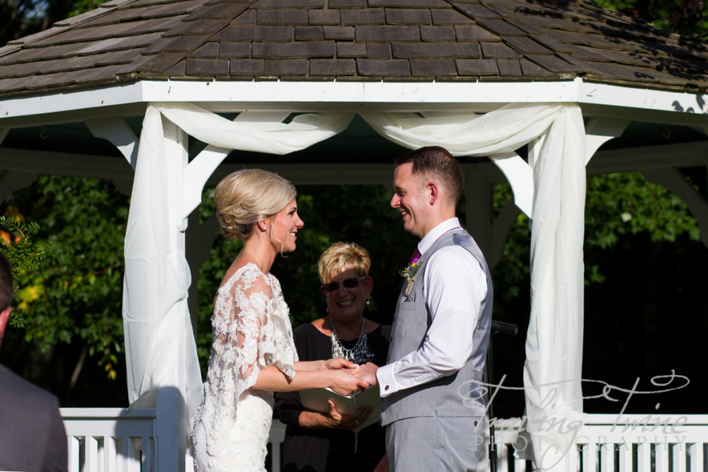 The outdoor wedding ceremony.