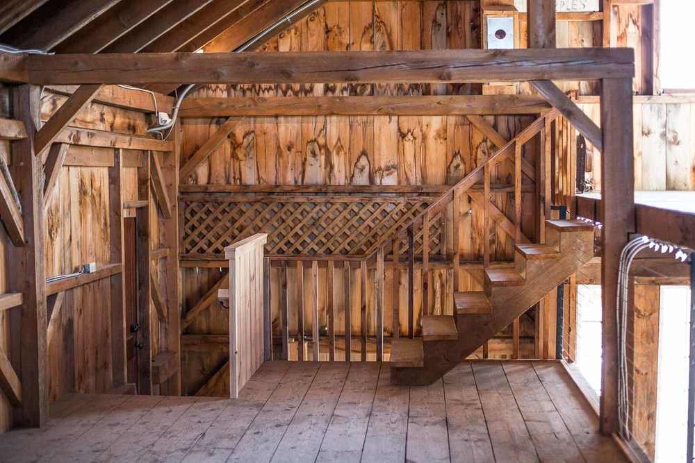 A view from the loft. guests can also be seated above here, as well as below near the dance floor. The DJ also can set up upstairs on the opposite side. 